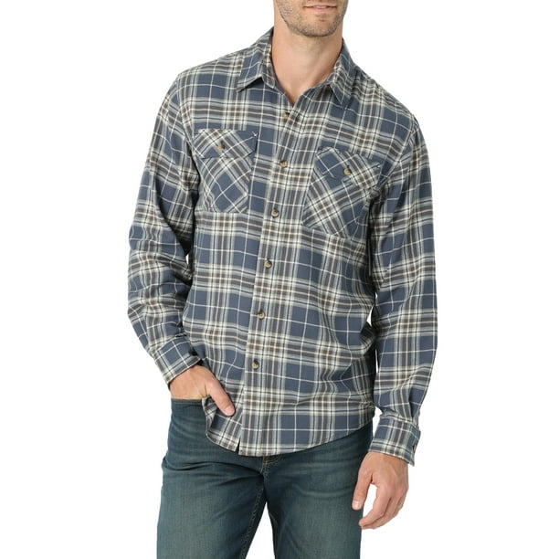 wrangler plaid flannel shirt