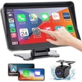 thumbnail image 1 of Estéreo inalámbrico portátil para automóvil con Apple CarPlay/Android Auto, reproductor multimedia de radio para automóvil con pantalla táctil portátil HD de 7 "con Bluetooth, navegación, enlace espej, 1 of 5