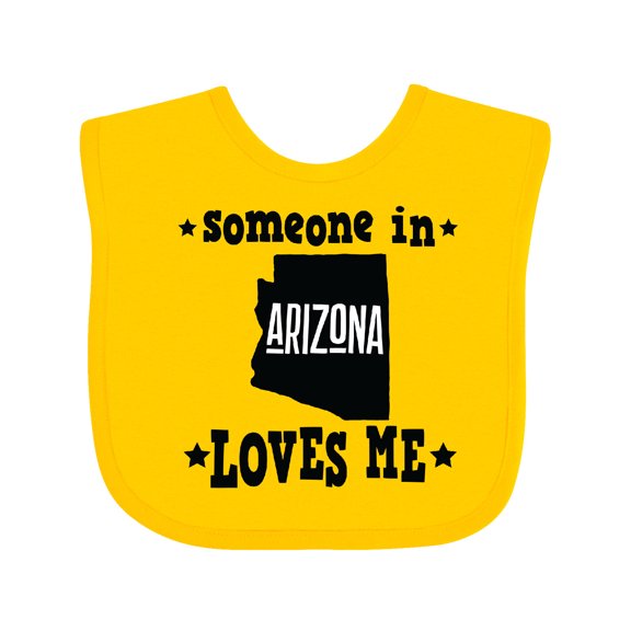 Inktastic Arizona Someone Loves Me Boys or Girls Baby Bib