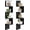 Ink Black, variant on LEDREM Set of 2 Wall-Mounted Corner Shelves, 4-Tier Floating Bookshelves, Zigzag Design for Bedroom Living Room Bathroom Home Office, Cloud White