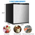 thumbnail image 4 of Giantex 1.1 Cu.ft Compact Upright Freezer, Freestanding Mini Freezer W/ Reversible Single Door & 7-Grade Temperature， Energy-Saving Mini Fridge for Dorm, Kitchen, 4 of 10