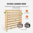 thumbnail image 6 of KFFKFF 72 Bottle Stackable Modular Wine Rack 8-Tier Bamboo Wood Display Shelf, 6 of 9