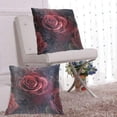 thumbnail image 6 of Iauyy Spring Couch Pillowcases 18x18 (Set of 2) Cotton fleece Pillow Covers for Bed Sofa Living Room, Deep Red Rose, 6 of 6
