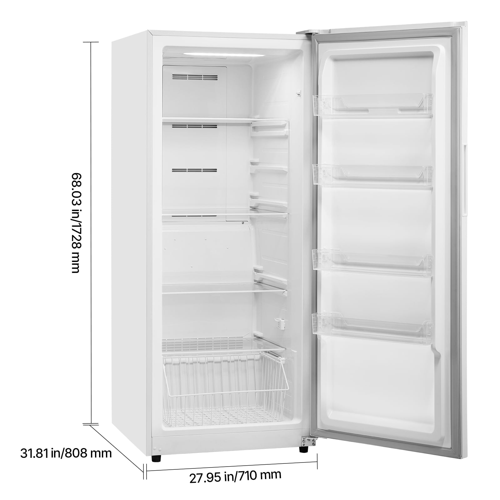 VEVOR Convertible Freezer/Refrigerator, 17 Cu.Ft Frost Free Upright Freezer with Temp Control Panel, Door Open too Long Alarm, Adjustable Shelves and LED, Standing Fridge for Kitchen, Office, Garage