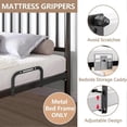 thumbnail image 2 of Mattress Grippers for Metal Bed Frames, 2-Pack Reusable Anti-Slip Retainer Bar with Rustproof Nuts, 2 of 3