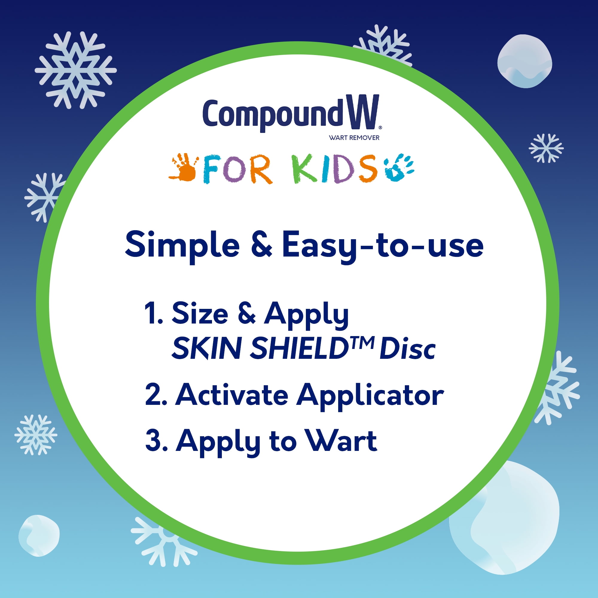 Compound W Freeze Off for Kids Wart Remover, 15 Applications 18 Skin Shield Discs, For Common and Plantar Wart Removal