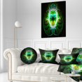 thumbnail image 3 of Designart Large Symmetrical Fractal Heart Green - Abstract Throw Pillow - 12x20, 3 of 5