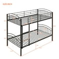 thumbnail image 2 of Twin Over Twin Metal Bunk Bed - Black, Convertible to 2 Beds, 250LBS+350LBS Capacity, Safety Guardrails, 2 of 19