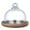 Clear, variant on Round Acacia Wooden Dessert Serving Plate,Cake Tray with Glass Dome Cover for Kitchen Houshold