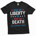 thumbnail image 3 of Fourth of July funny liberty or death shirt independence day 4th patriotic funny USA Birthday tee (Medium Grey), 3 of 7