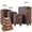Brown, variant on Luggage Set Suitcase 4pc Set, ABS Hard Shell Lightweight Expandable Travel Luggage with 4 Packing Cubes, TSA Lock, Spinner Wheels for Business Travel, Family Vacation (16/20/24/28)