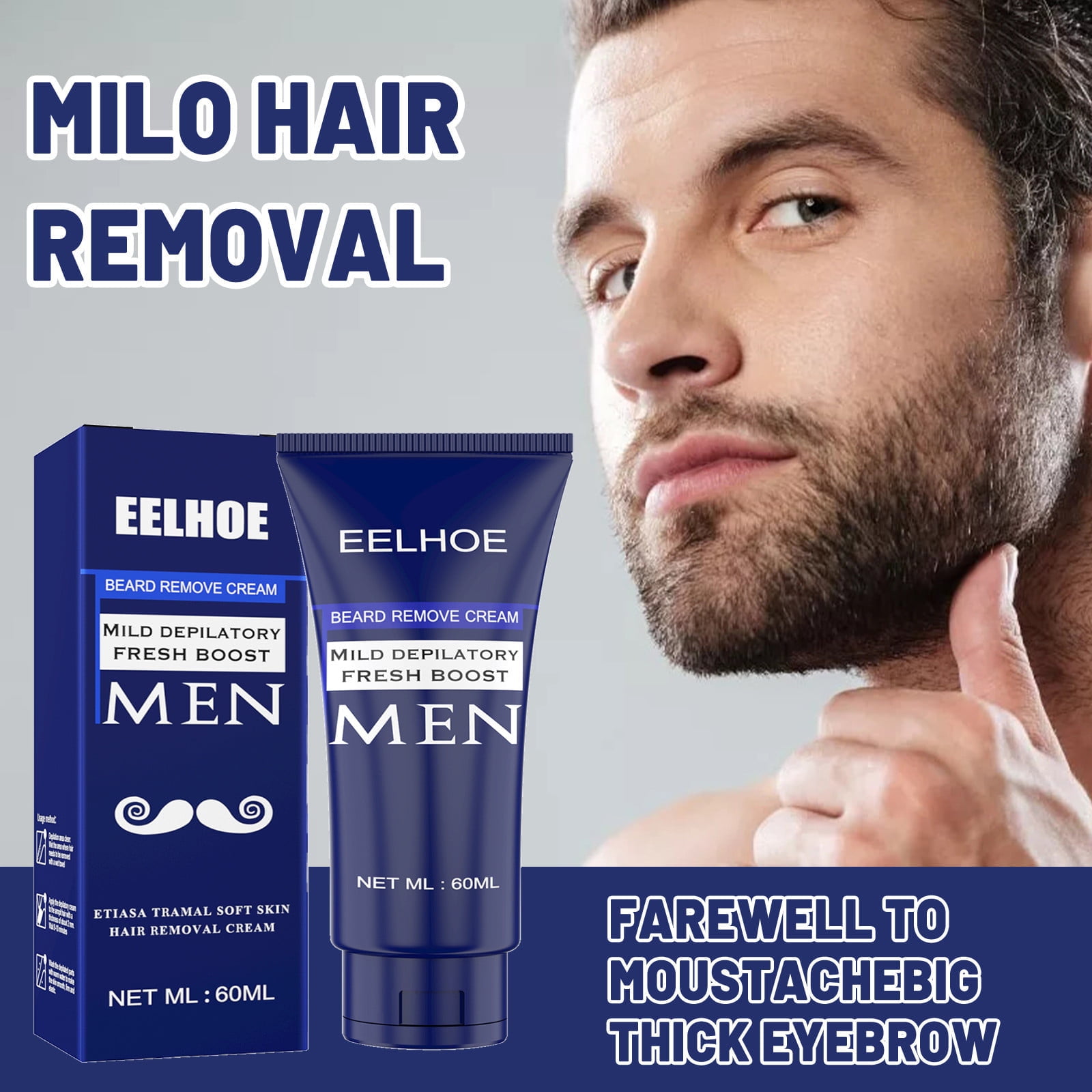 Permanent Hair Removal Cream Depilatory Paste Beard Moustache Remover Cream Permanent Hair Removal Cream Depilatory Paste Beard Moustache Remover Cream
