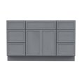 thumbnail image 5 of 54 in. W x 21 in. D x 32.5 in. H Freestanding Bathroom Vanity Cabinet without Top in Smoky Gray, 5 of 5