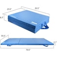 thumbnail image 4 of RitFit 3' x 6' Folding Gymnastics Mat with Carrying Handles for Yoga, Stretching, Core Workouts(Blue), 4 of 6