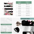 thumbnail image 6 of Pink Flowers Balloon Curtains for Windows, Bedroom Curtains 54 Inch Length, Spring Floral Butterflies Black White Striped Farmhouse Tie Up Curtains Panels Insulated Bathroom Curtains Window 42"x54", 6 of 8