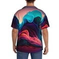 thumbnail image 5 of Fotbe Colorful Surreal Landscape print Short Sleeve Button Down Shirts for Men Casual Summer Beach Wrinkle Free Shirt-Small, 5 of 7