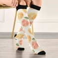 thumbnail image 5 of FORMRS Womens Knee High Socks Casual Long Thick Travel Daily Wear, 1 Pair, Watercolor Orange, 5 of 6