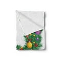 thumbnail image 2 of Letter H Soft Flannel Fleece Blanket, Uppercase Letter H Pine Tree Pattern with Christmas Celebration Theme Stars Image, Cozy Plush for Indoor and Outdoor Use, 50" x 70", Multicolor, by Ambesonne, 2 of 5