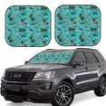 thumbnail image 6 of Kdxio Hawaii Palms Print 2-Piece Sun Shade Front Windshield - Foldable Car Front Window Sunshades for Most Sedans SUV Truck, 6 of 6