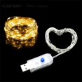 thumbnail image 3 of Guirnalda de luces Led con Usb, luces de hadas impermeables de alambre plateado de cobre para decoración de fiestas, bodas y Navidad, 1 m, 2 m, 3 m, 5m, 3 of 4