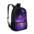 thumbnail image 2 of Yuyamidu Purple Butterfly Backpack for Girls 6-8 Years Old Middle School Bookbags Kids Book Bag Primary School Bag Kid School Backpacks for Elementary, 2 of 6