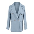 thumbnail image 5 of Xinsrenus Women’s Loose Suit Jacket Basic Solid Color Lapel Button front Blazer Versatile Business Work Uniform, 5 of 7