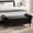 Black, variant on Apicizon 51 inch Storage Ottoman Bench, Large Hidden Storage Tufted PU Leather Bench with Rolled Arms for Entryway Bedroom Living Room, Black