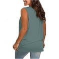 thumbnail image 2 of Women's Plus Size Sleeveless Crew Neck Tank Top Loose Fit Summer Casual, 2 of 6