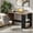 Rustic Brown, variant on Demi Bonn 44 Inch Wooden Computer Desk with 2-Tier Bookshelf Sturdy Construction Extra Crossbar Stability Protective Foot Pads Small Space Home Office Study Desk, Rustic Brown and Black