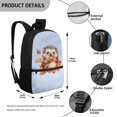 thumbnail image 5 of Uourmeti Hedgehog Autumn Mushroom Print Backpack, Adjustable Pressure Relief Shoulder Straps School Backpack 17 Inch Durable Student Bookbag for Work, 5 of 6