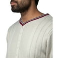 thumbnail image 5 of X RAY JEANS Mens Cable Knit Tipped V-Neck Sweater, Cream, M, 5 of 5
