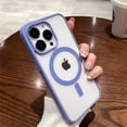 thumbnail image 3 of Colorful Transparent For Magsafe Magnetic Wireless Charging Case For iPhone 15 14 13 12 11 Pro Max Mini Xs XR Hard Acrylic Cover, 3 of 5
