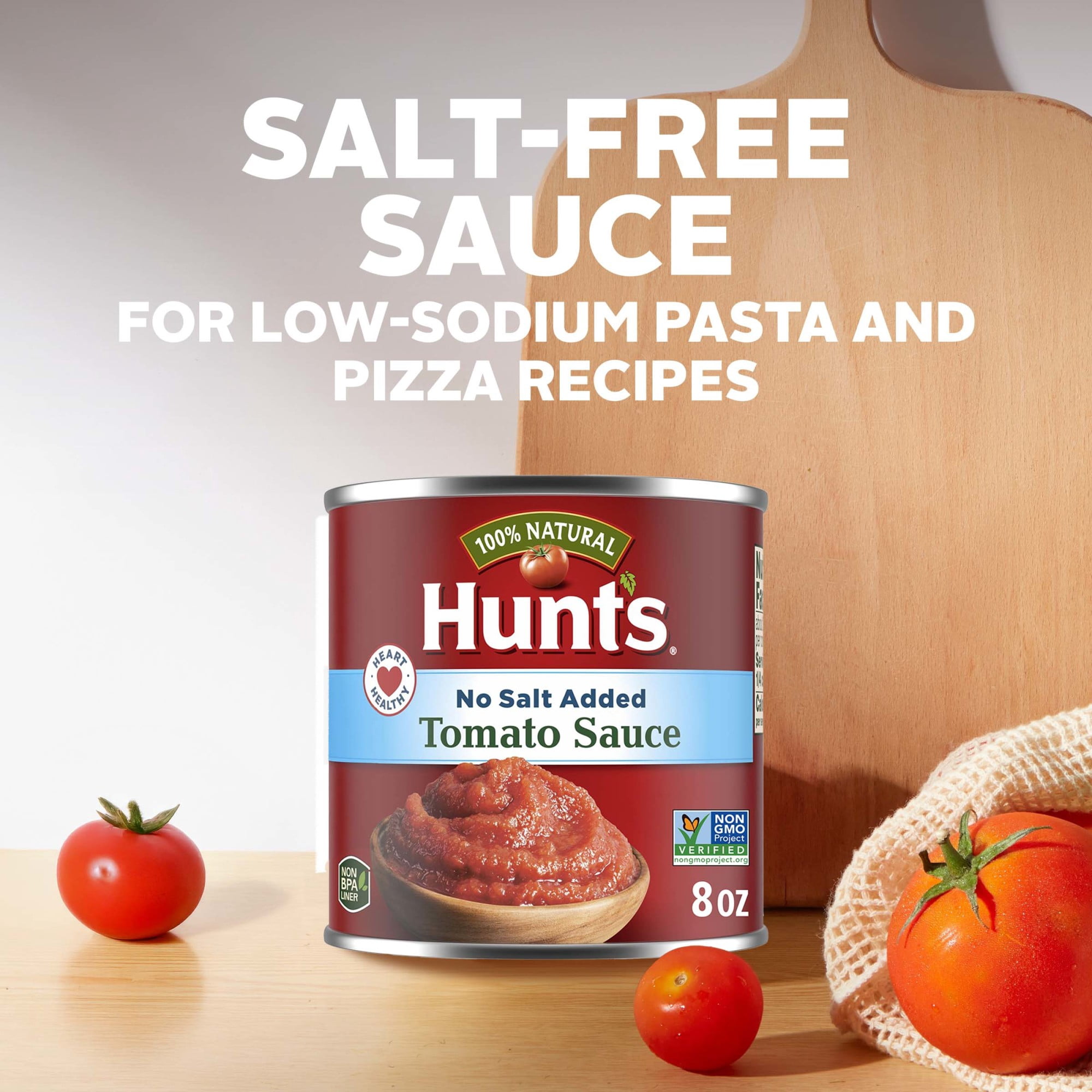 (24 pack) Hunt’s No Salt Added Tomato Sauce, Perfect for Chili & Soups, 8 oz. Can
