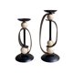 thumbnail image 3 of Portavelas decorativo de metal negro, un elegante complemento artístico for mesas de comedor, cafeterías y cenas a la luz de las velas., 3 of 8