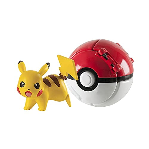 Pokeball Clip 'N' Go Set Features 2Inch Pikachu Action Figure & Poke Ball Perfect for Any