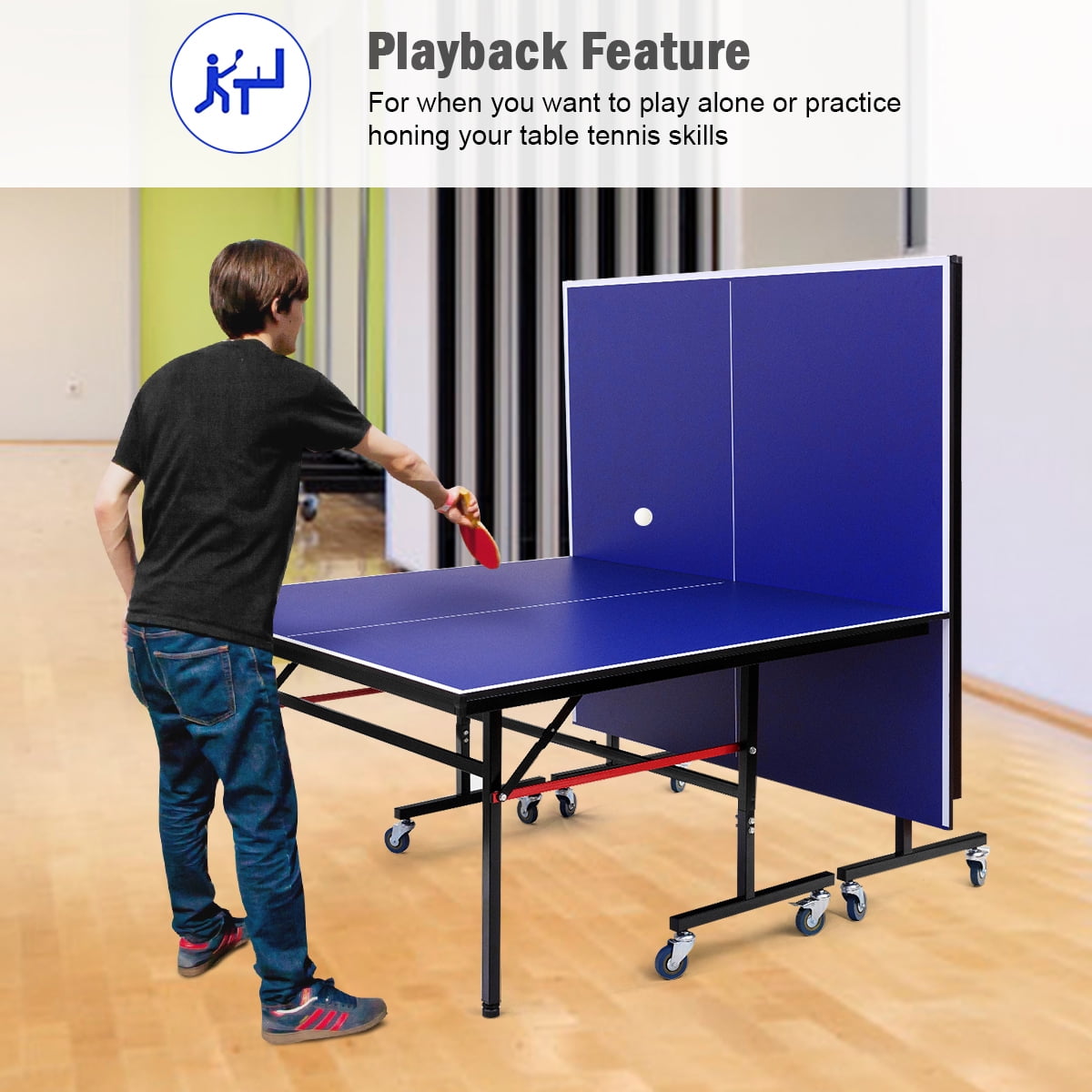 For Training Balls Collection Ping Pong VEVOR Table Tennis Catch Net Professional Mobile Standing Frame Ping Pong Table Net With Universal Wheels Ping Pong Collection Net & Free Table Tennis Bag 