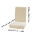 thumbnail image 4 of Taotanxi Velvet Dining Chair Covers Stretch Chair Covers for Dining Room Chair Protectors Covers Dining, Soft Thick Solid Velvet Fabric Washable, Khaki, 4 of 7