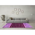 thumbnail image 3 of Ahgly Company Indoor Round Abstract Purple Modern Area Rugs, 6' Round, 3 of 4