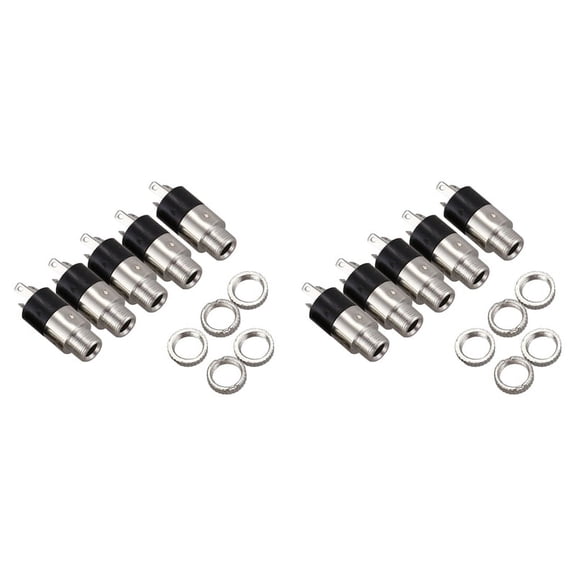 10PCS 3.5mm Stereo Jack Panel Mount Connector