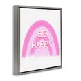 thumbnail image 3 of Stupell Industries Bohemian Purple Be Happy Gray Floating Frame Canvas Art, 18 x 18, by Amber Clarkson, 3 of 8