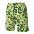 thumbnail image 5 of Kdxio Avocado With Seeds Pattern Mens Casual Shorts - Drawstring Summer Beach Sports Shorts for Men, 5 of 9