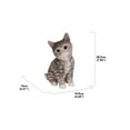 thumbnail image 5 of Statue d'Animal de Jardin Inclinable Gris Tabby Chaton Assis, 5 of 5