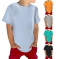 thumbnail image 6 of Girls Casual T-Shirt Summer Leggings T Short Baby Short Sleeves Solid Color Toddler Boys Tees,Size 5 Years-6 Years, 6 of 9