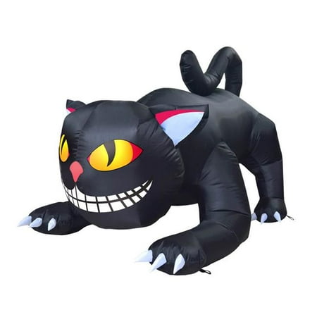 Comin DJ-WS-62019 6 ft. Prowling Black Cat with Moving Head Halloween Inflatable