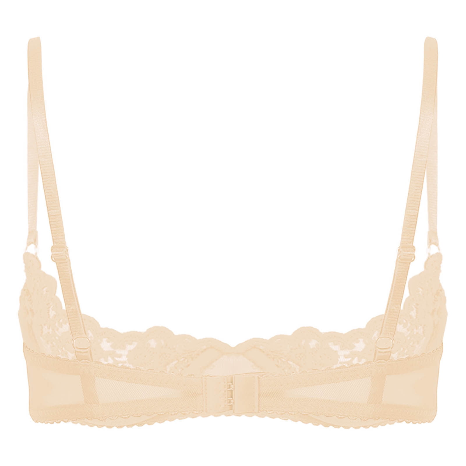 XUNZOO Women Sheer Lace Underwire Quarter Cup Bra Unlined Push Up Bralette  Lingerie Underwear : : Clothing, Shoes & Accessories