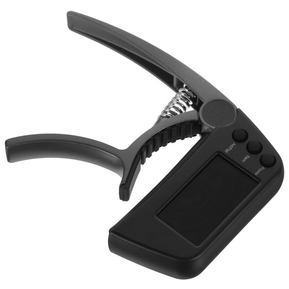 OUNONA Clip on Digital LCD Guitar Tuner and Capo for Multiple Instruments