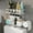 White, variant on Bathroom Organizer - Over Toilet Storage, Floating Shelves with 2 Hooks, Wall Mounted Shelf Rack, Behind and Above the Tank, Gifts for Women (Black, 1-Tier)