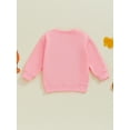 thumbnail image 6 of Elippeo Toddler Girls Sweatshirts Thanksgiving Clothes Letter Turkey Embroidered Crew Neck Long Sleeve Baby Pullovers Fall Tops 6 12 18 24 Months 3 4 Years, 6 of 9