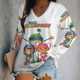 thumbnail image 2 of Team Umizoomi Womens T Shirts V Neck Long Sleeve Tops Causal Loose Summer T-Shirts M, 2 of 7
