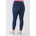thumbnail image 3 of Plus Size Denim Mid-rise Raw Hem Detail Ripped Skinny Jean Pants 16, 3 of 3
